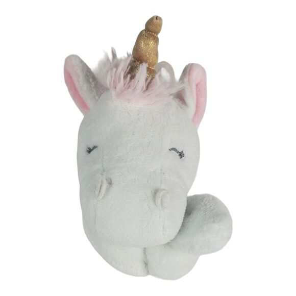 Carters Baby Security Blanket Lovey Soother Plush Toy Pink Unicorn Satin Soft - Picture 2 of 11